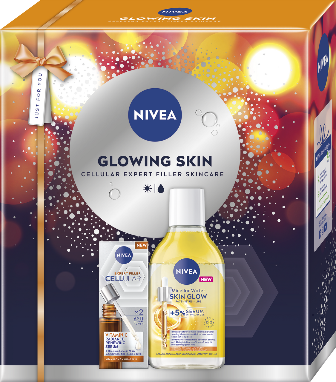 NIVEA Box Face Vitamin C dárková sada (sérum vitamín C + micelární voda 400 ml)