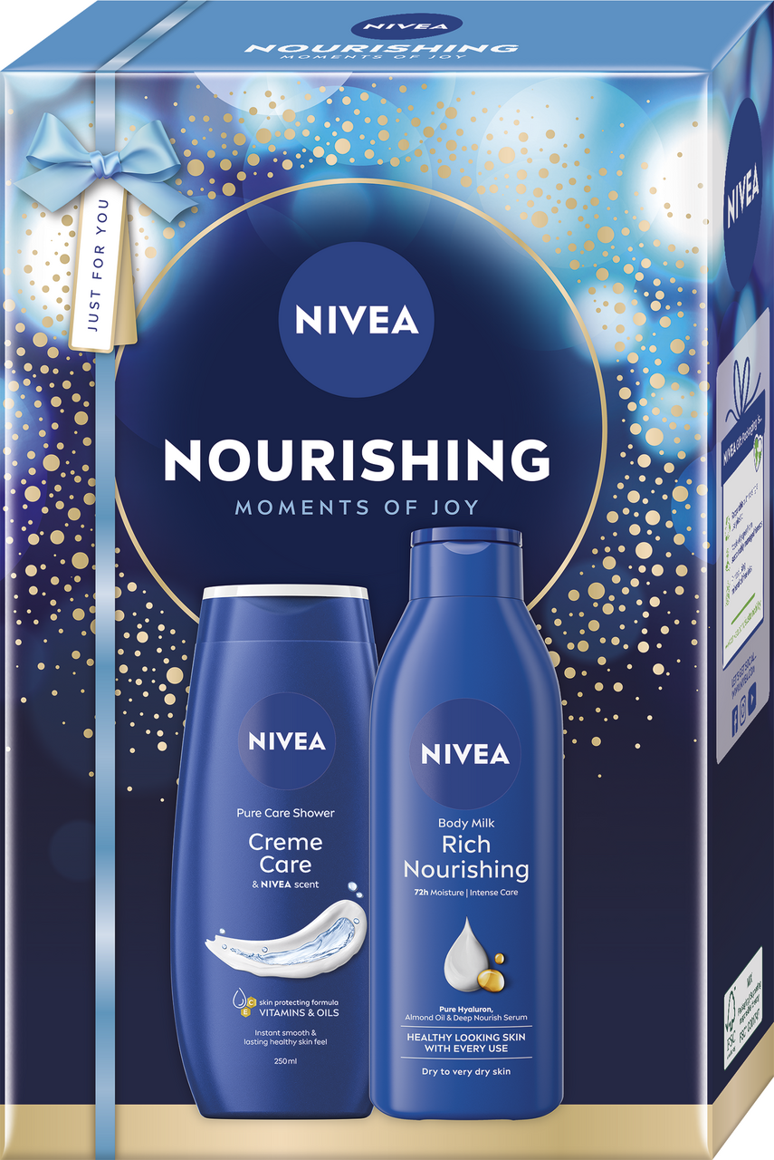 NIVEA Box Body Care dárková sada (těl. mléko 250 ml + SG 250 ml)