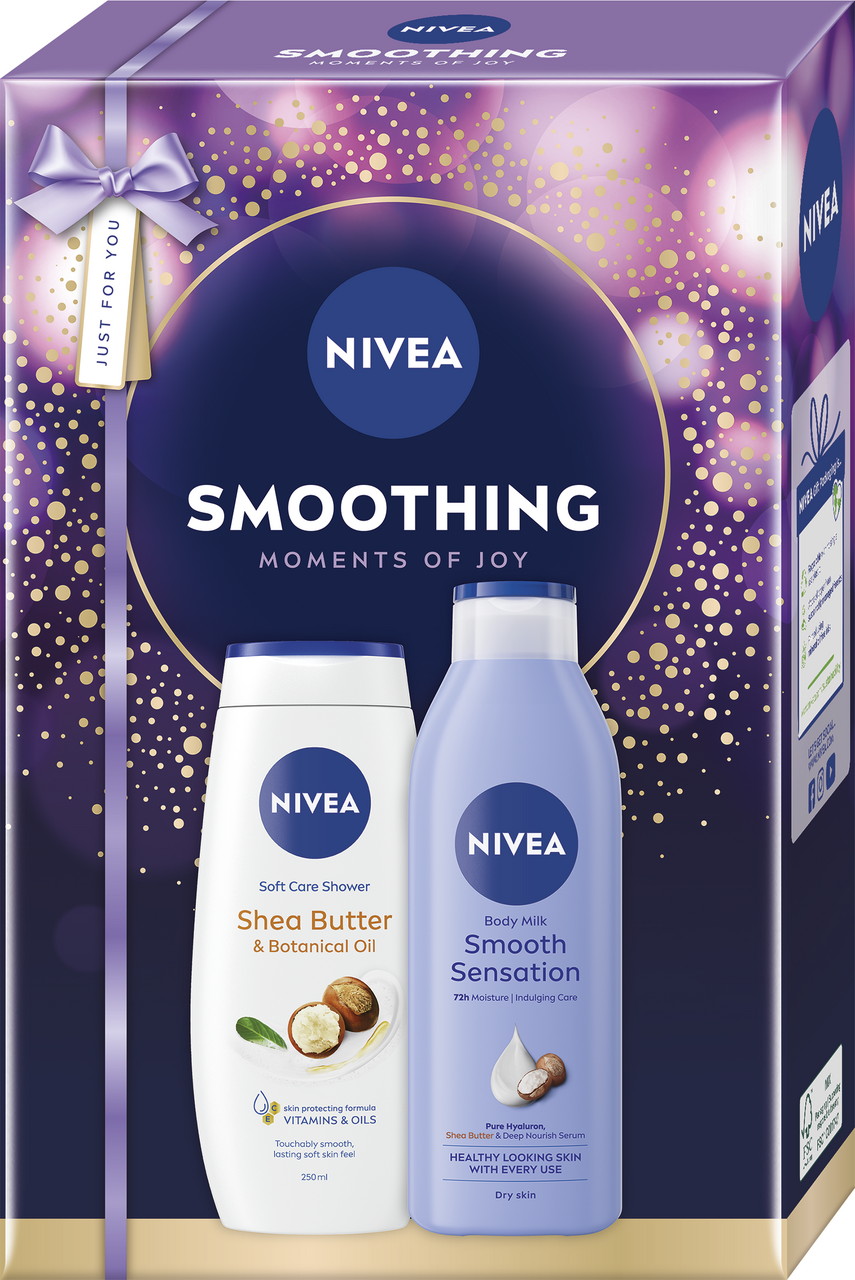 NIVEA Box Body Smooth dárková sada (těl. mléko 250 ml + SG 250 ml)