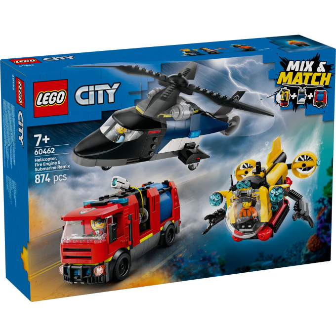 LEGO Remix: Helikoptéra, hasičský vůz a ponorka 1 KS
