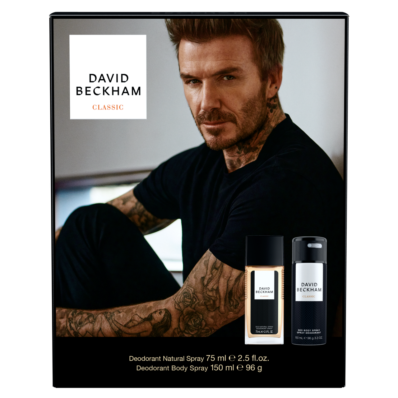 DAVID BECKHAM Classic dárková sada (deo natural 75 ml + deo body 150 ml)