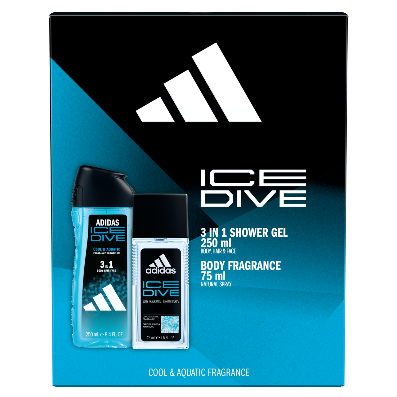 adidas Ice Dive dárková sada (DNS 75 ml + SG 250 ml)