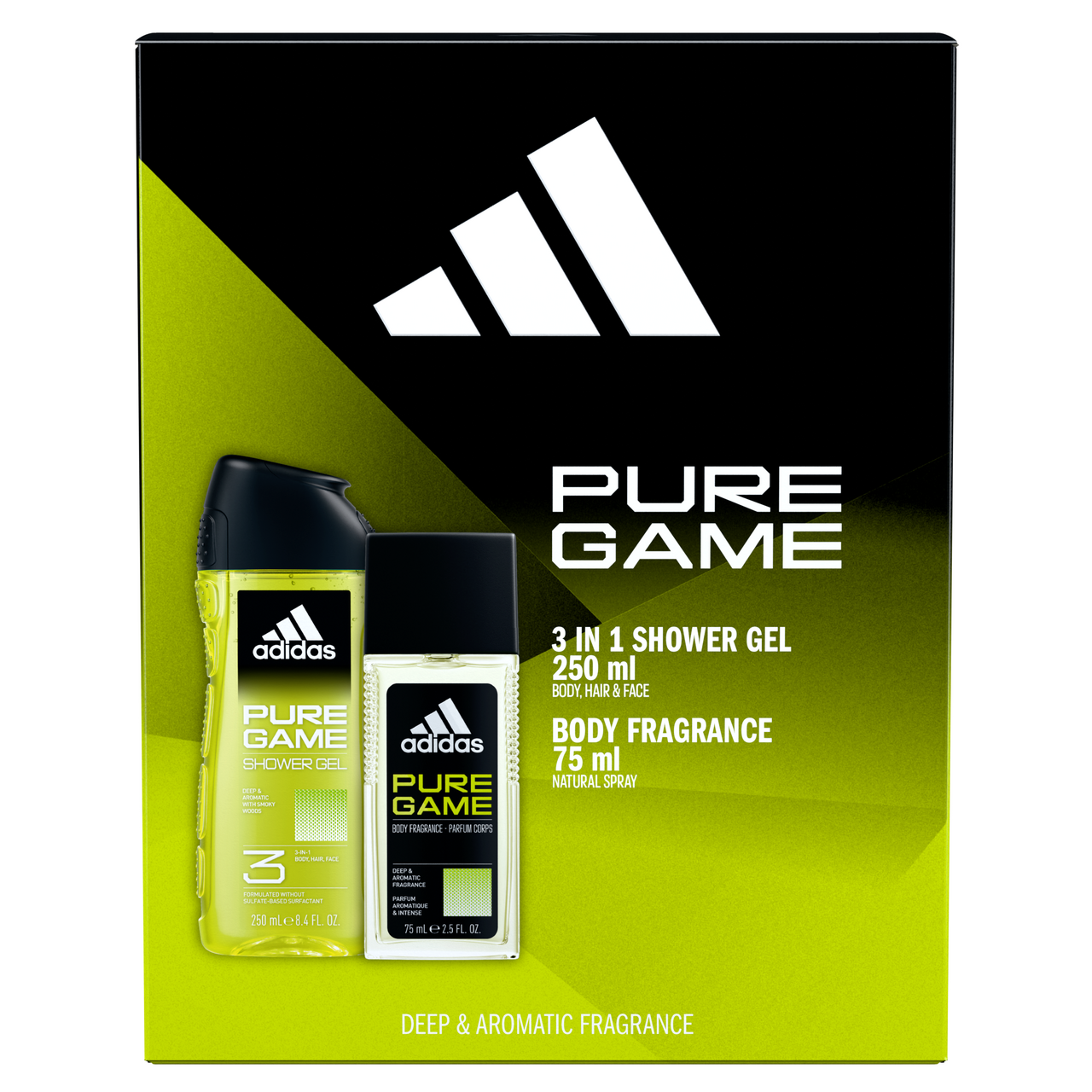 adidas Pure Game dárková sada (DNS 75 ml + SG 250 ml)