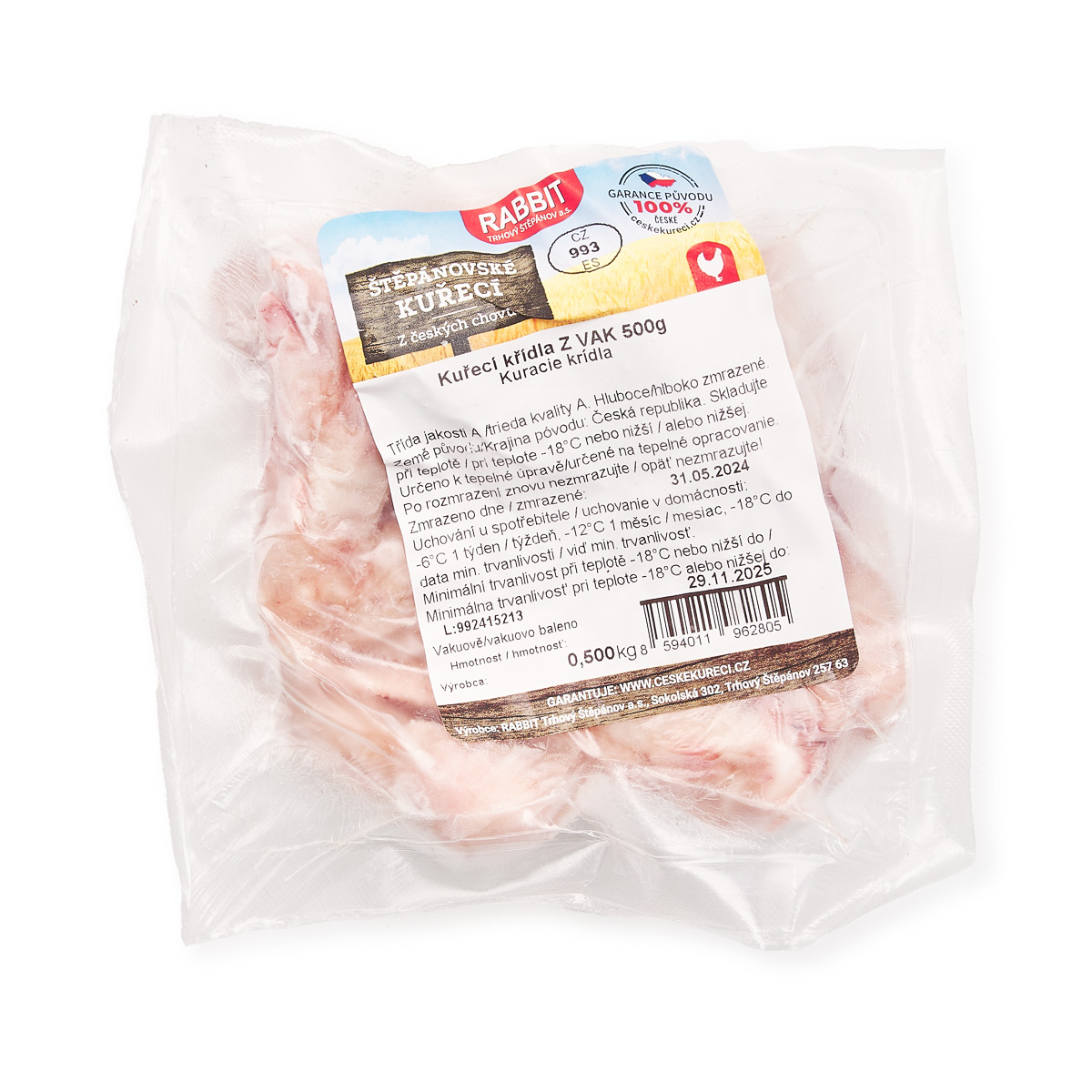 Kuřecí křídla mraž. 500 g