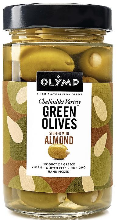 OLYMP Olivy zelené s mandlí 320 g