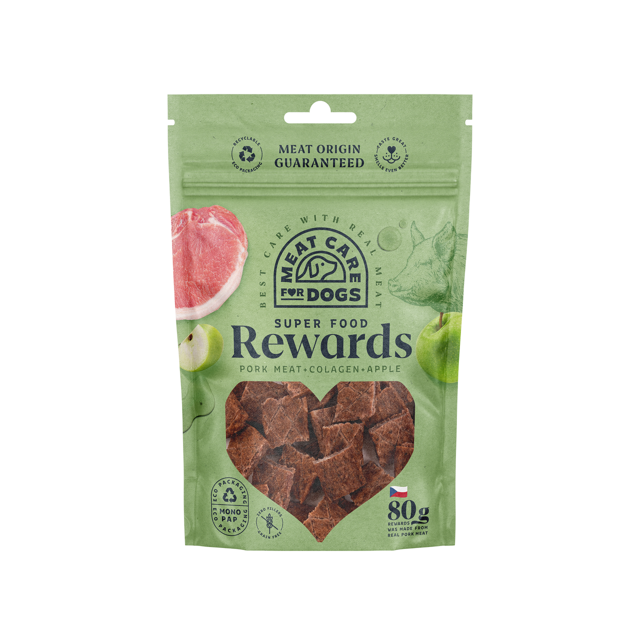 Rewards Dog vepřové kolagen jablko 80 g