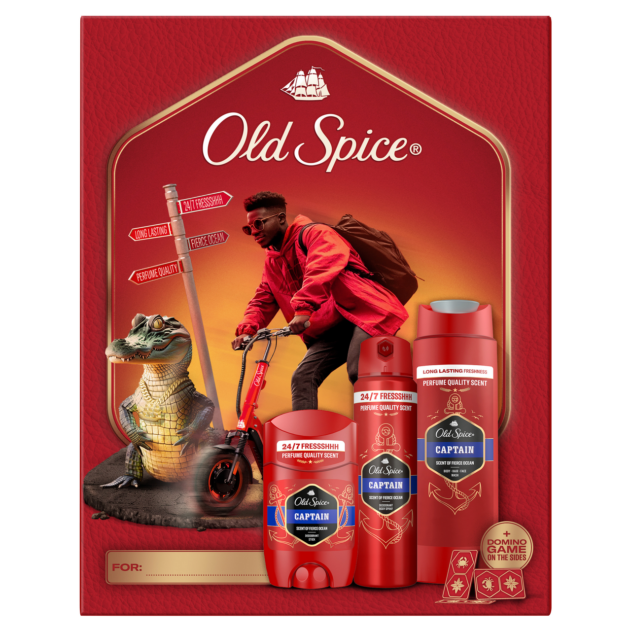 Old Spice UrbalTraveller-Captain dárková sada (SG 250 ml + deo tuhý 50 ml + deo 150 ml)