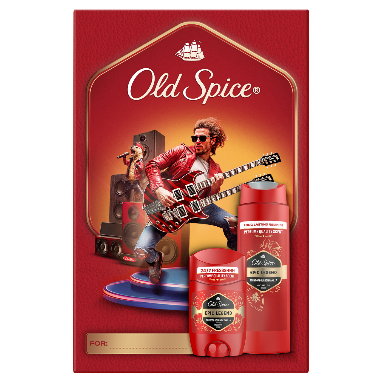 Old Spice Music Legend dárková sada (SG 250 ml + deo tuhý 50ml)