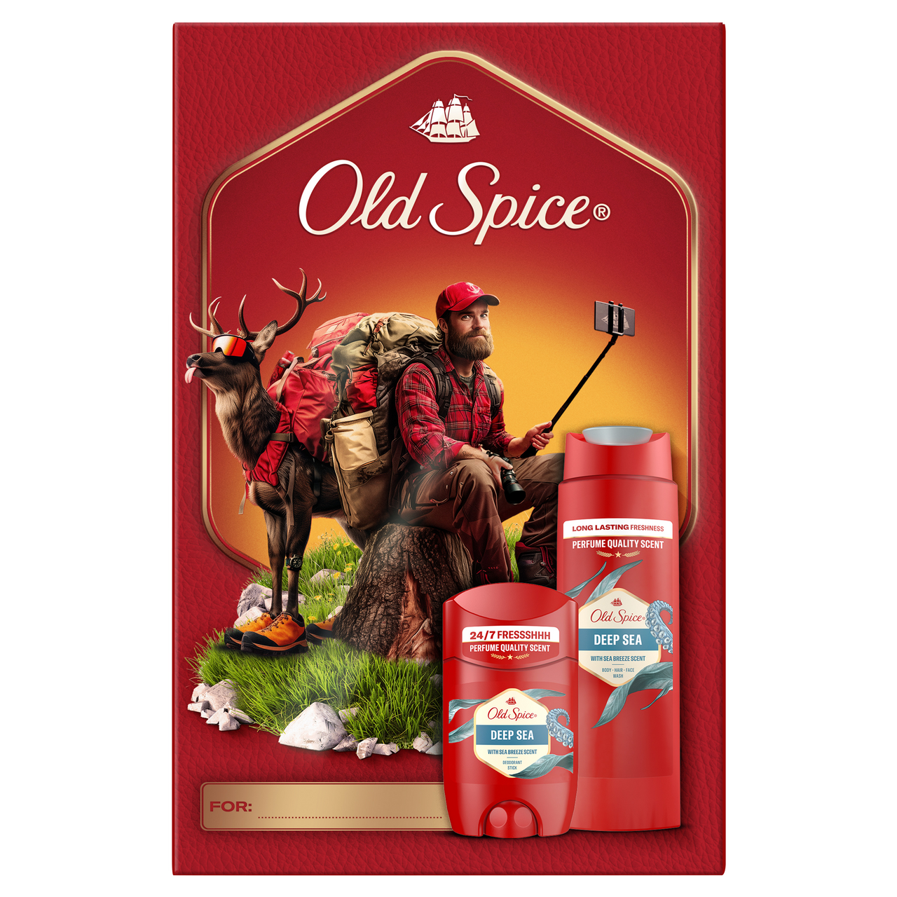 Old Spice Deep Sea dárková sada (SG 250 ml + deo tuhý 50 ml)