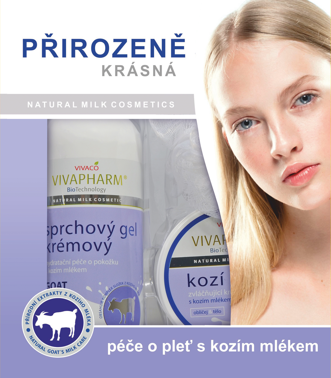 Kozí mléko dárková sada (SG 400 ml + zvláčňující krém 250 ml + dárek)