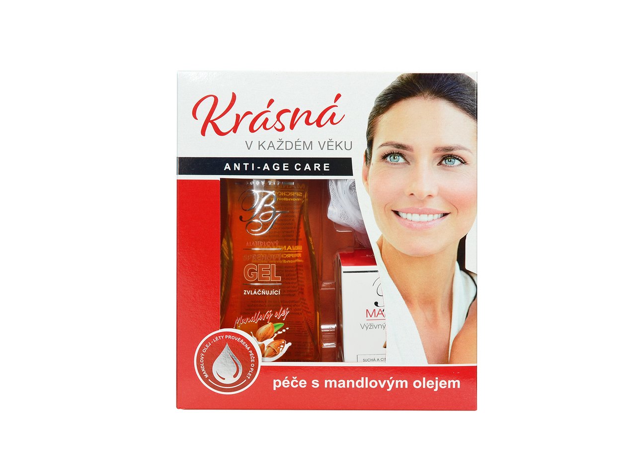 Mandlový olej dárková sada (pleť. krém 50 ml + SG olejový 300 ml + dárek)
