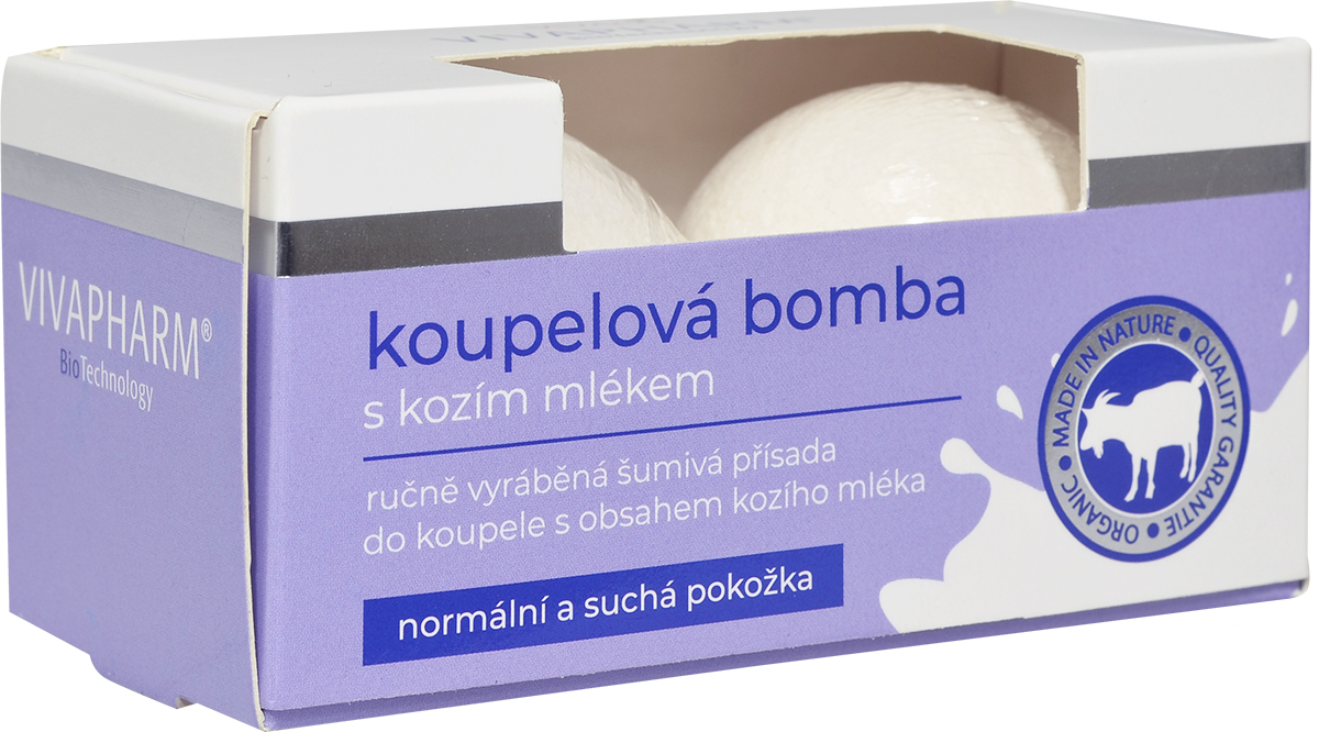 Šumivé koupelové bomby s kozím mlékem 70 + 70 g