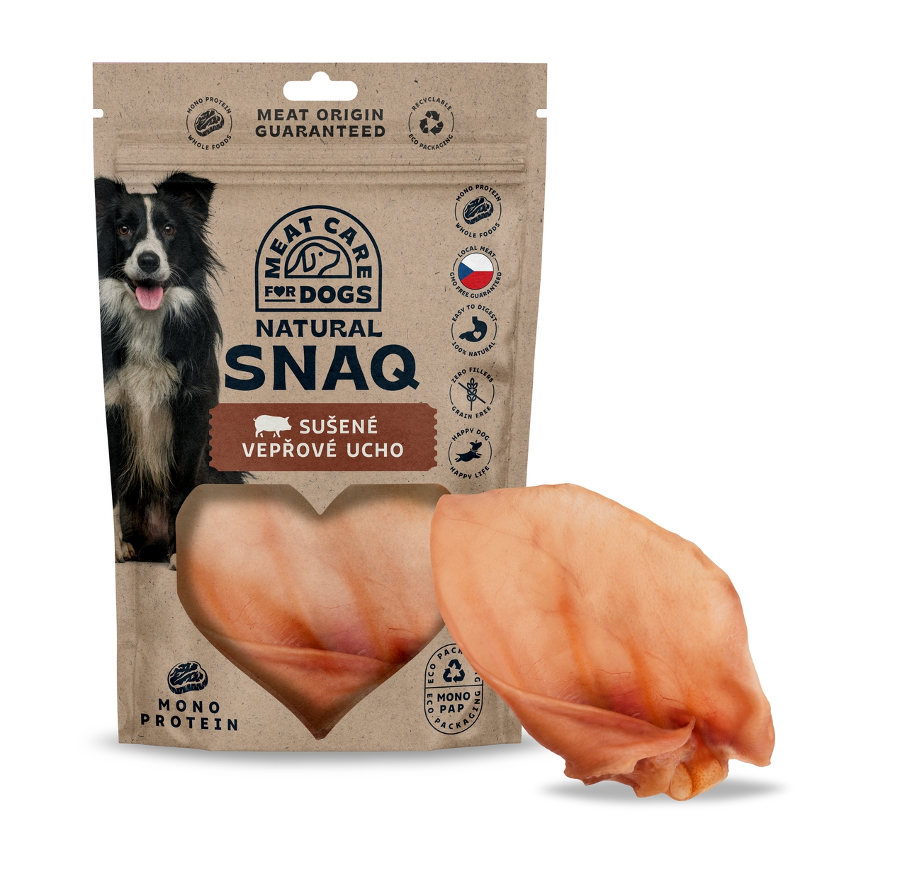 SNAQ Dog vepřové ucho sušené 60 g