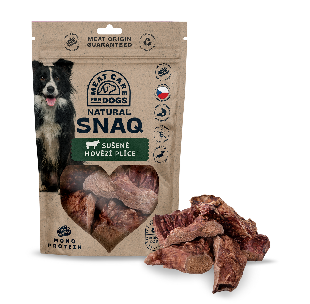 SNAQ Dog hovězí plíce sušené 80 g