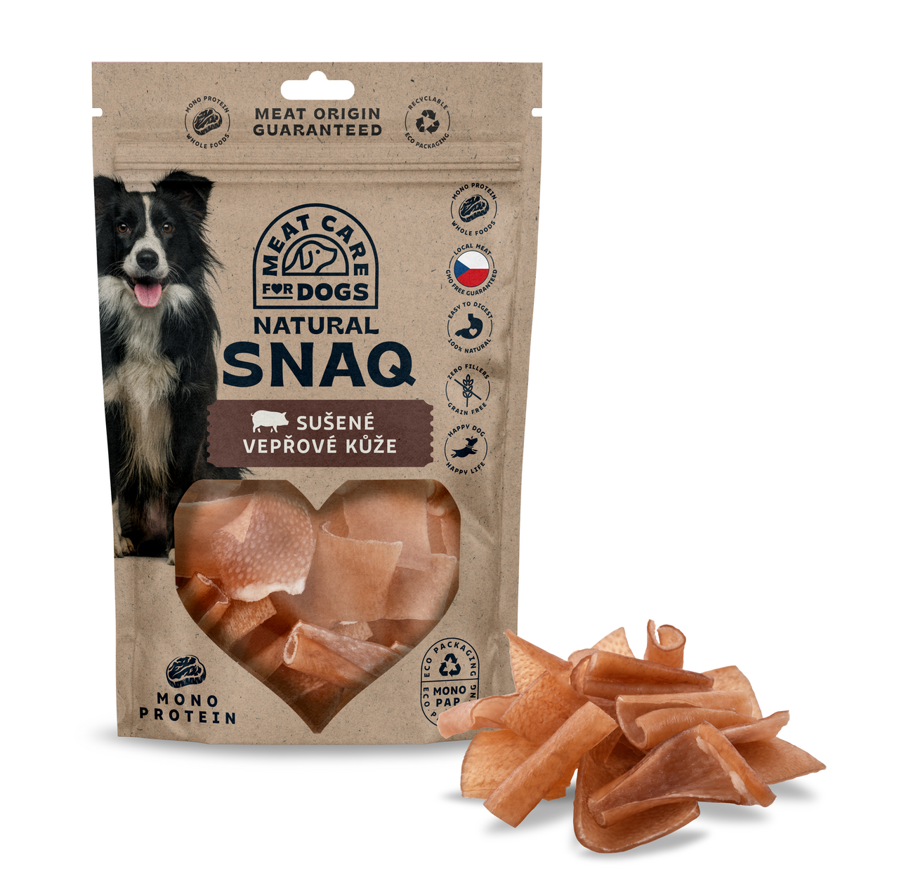 SNAQ Dog vepřová kůže sušená 100 g