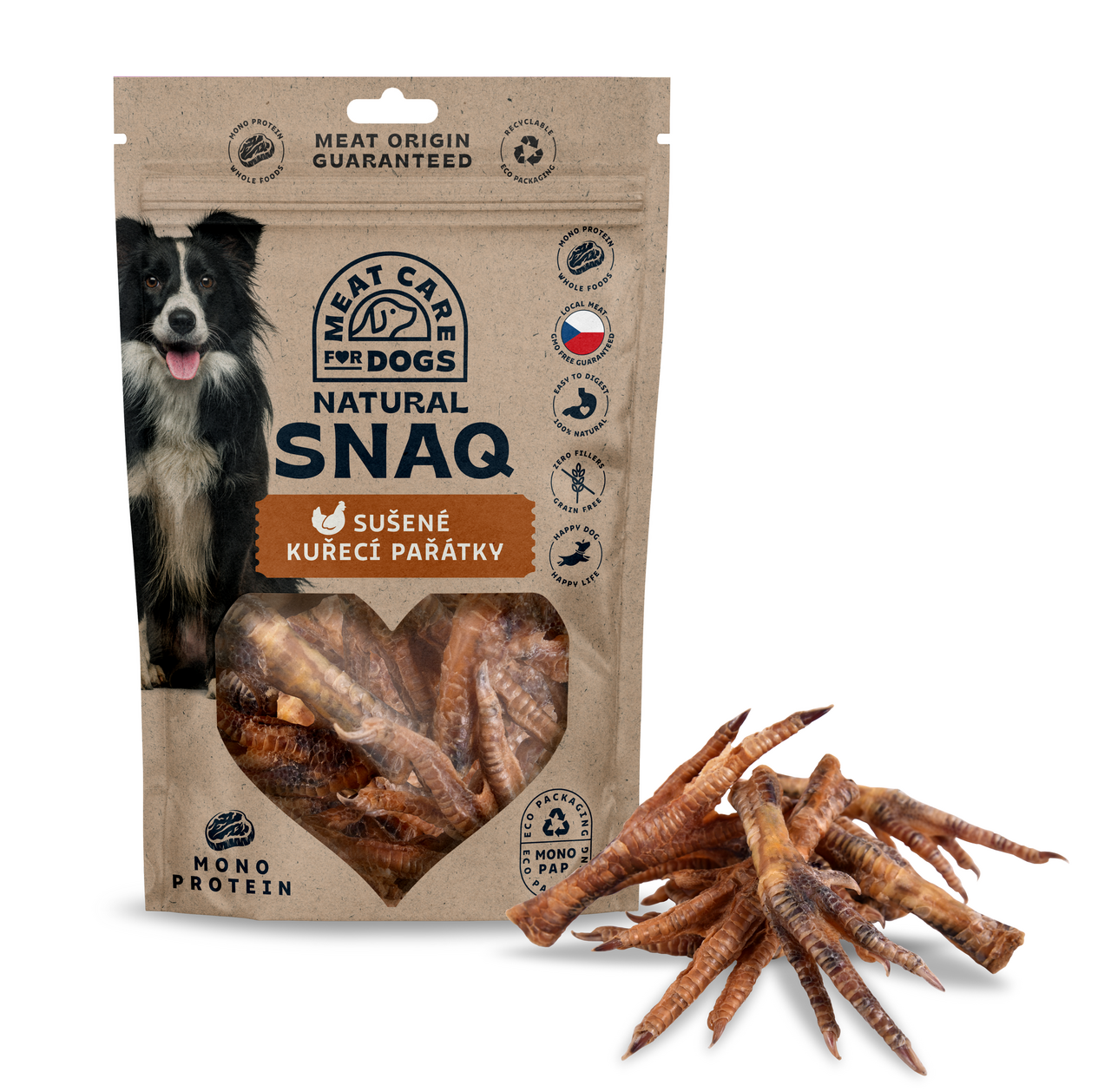 SNAQ Dog kuřecí pařátky sušené 100 g