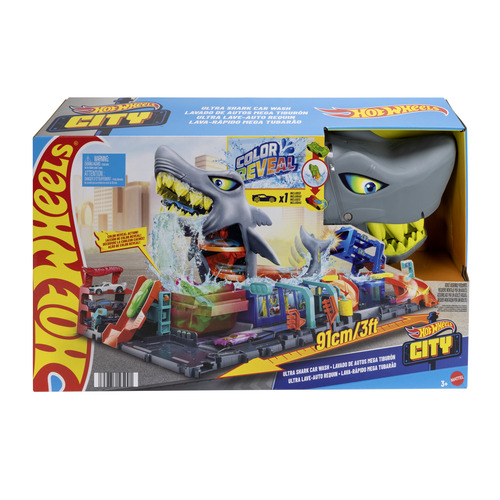 Hot Wheels City automyčka se žralokem 1 ks