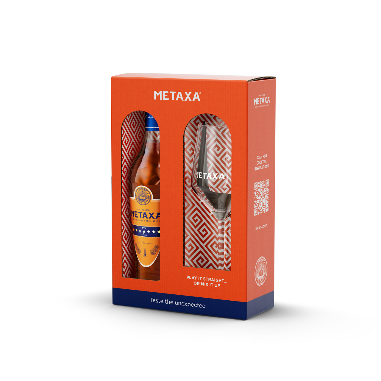 METAXA 7* 40% 700 ml + sklo 1 ks