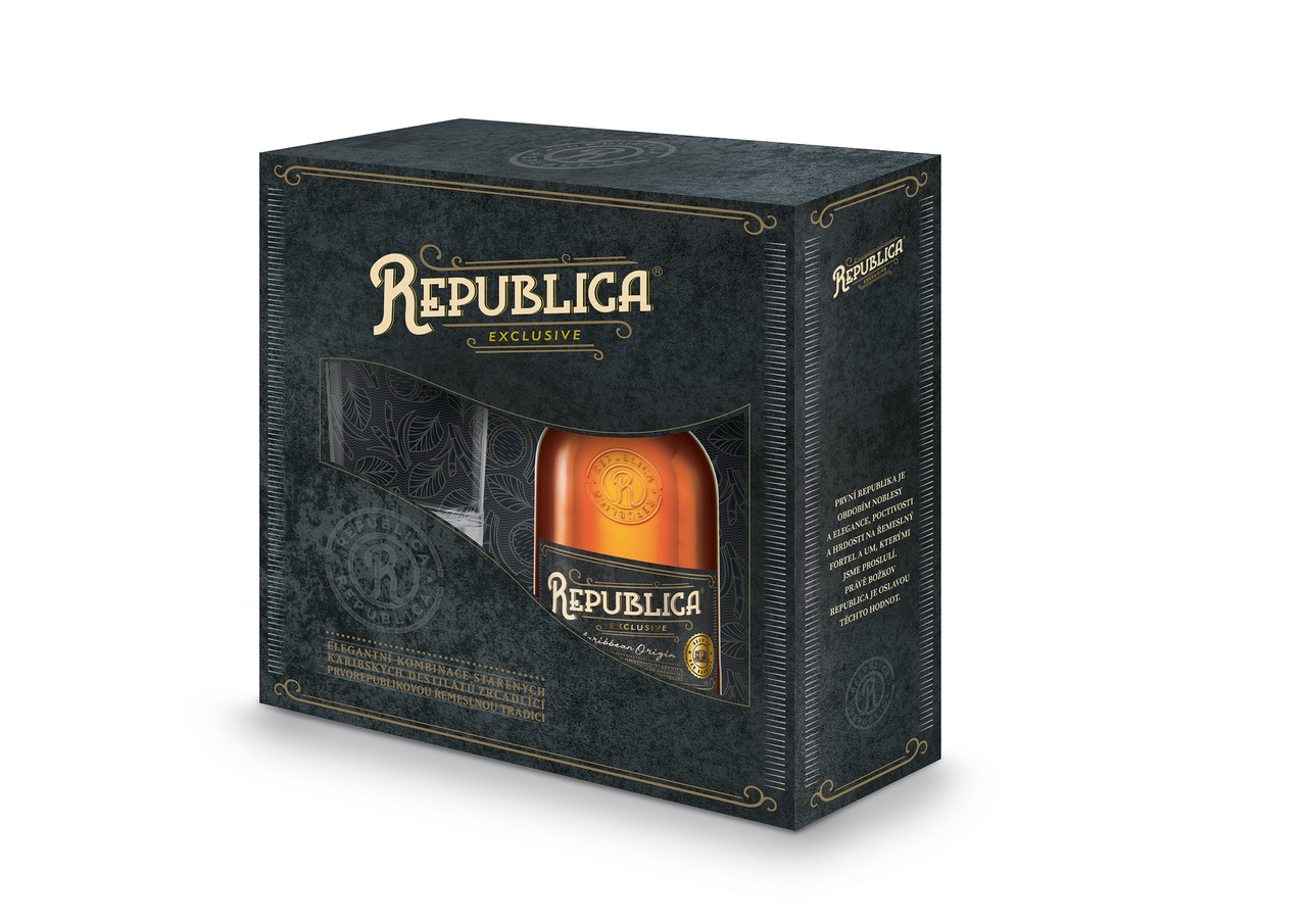BOŽKOV Republica Exclusive 35% 500 ml + sklo 1 ks