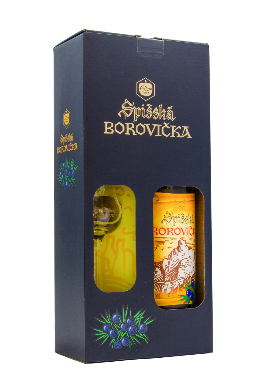 Spišská Borovička 38% 700 ml + sklo