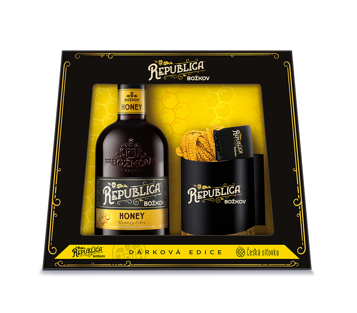 BOŽKOV Republica Honey 35% 500 ml + síťovka 1 ks