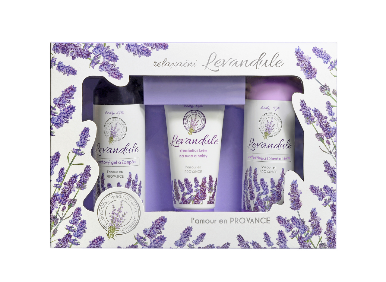 Levandule Premium dárková sada (SG 250 ml + šampon 250 ml + těl. mléko 250 ml + krém na ruce 100 ml)