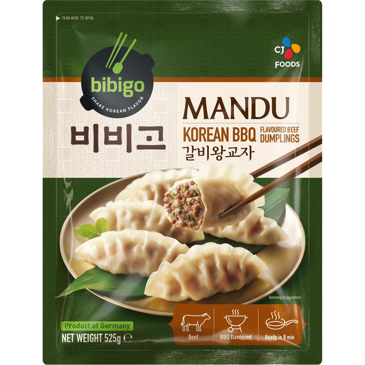bibigo Mandu Korean hovězí BBQ mraž. 525 g