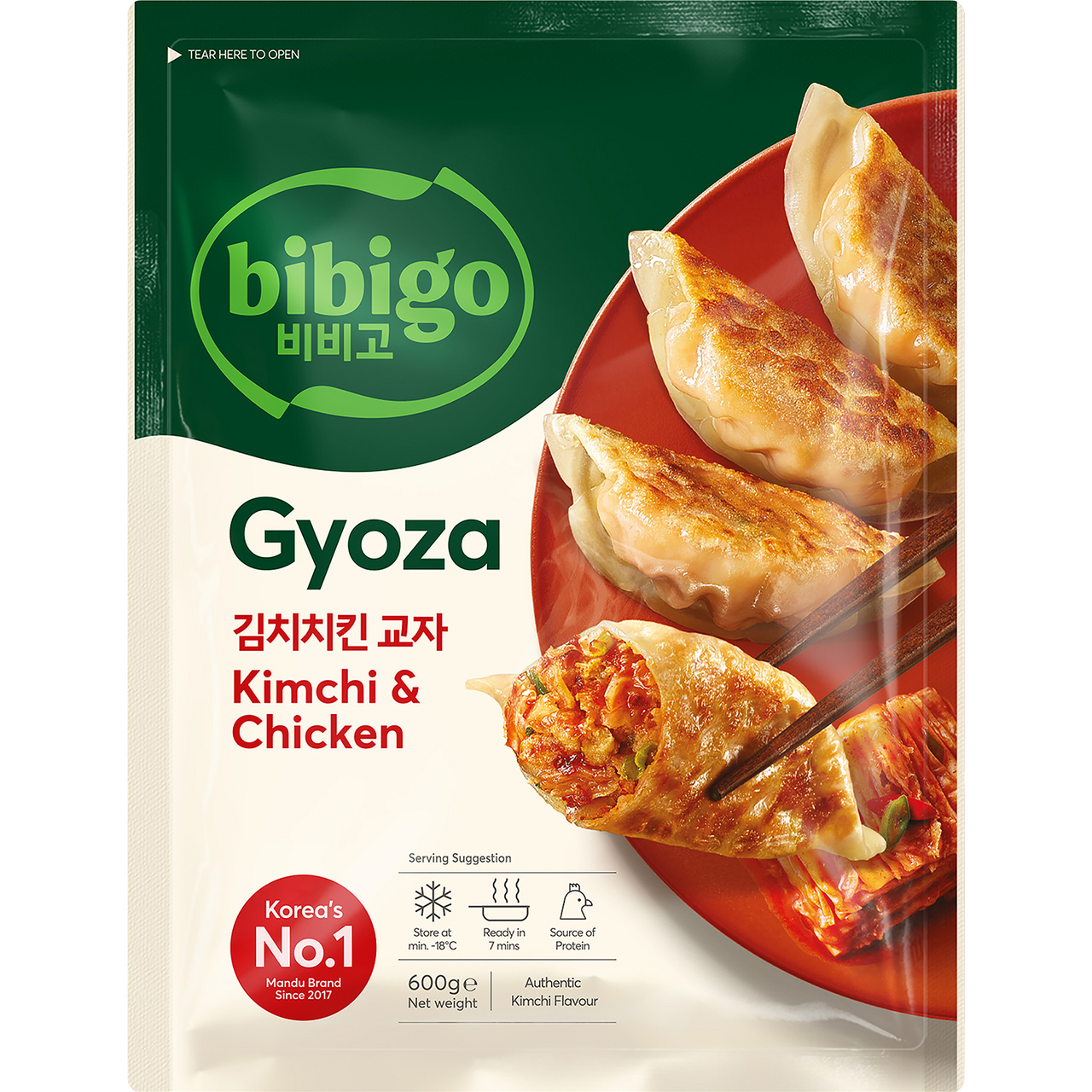bibigo Gyoza Kimchi kuře mraž. 600 g