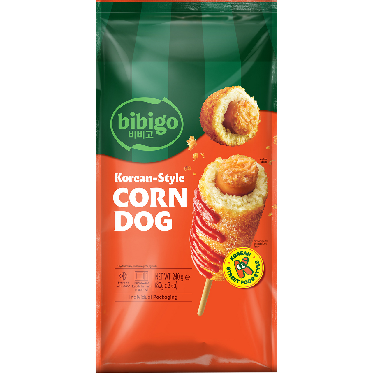 bibigo Corn Dog Korean Style mraž. 240 g