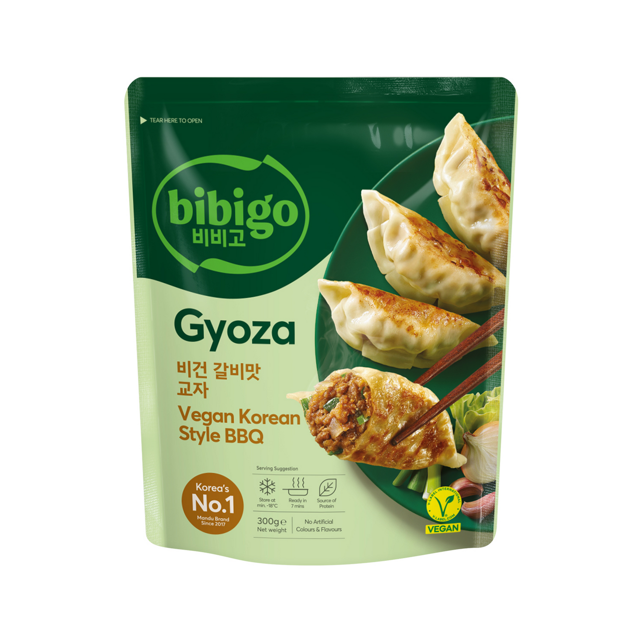 Bibigo Gyoza Korean BBQ Vegan mraž. 300 g