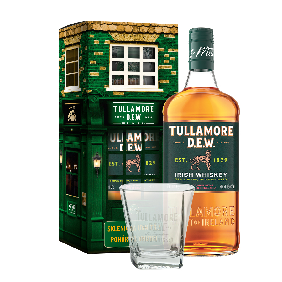 TULLAMORE DEW Bar 40 % 700 ml + sklo 1 ks