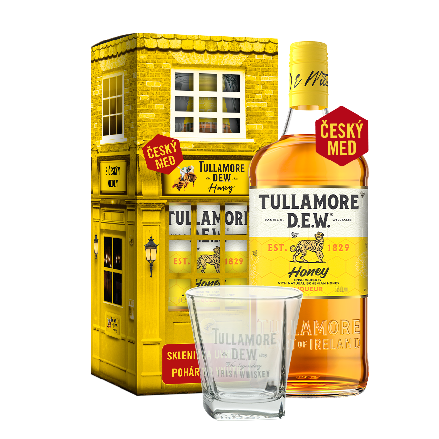 TULLAMORE DEW Honey 35 % 700 ml + sklo 1 ks