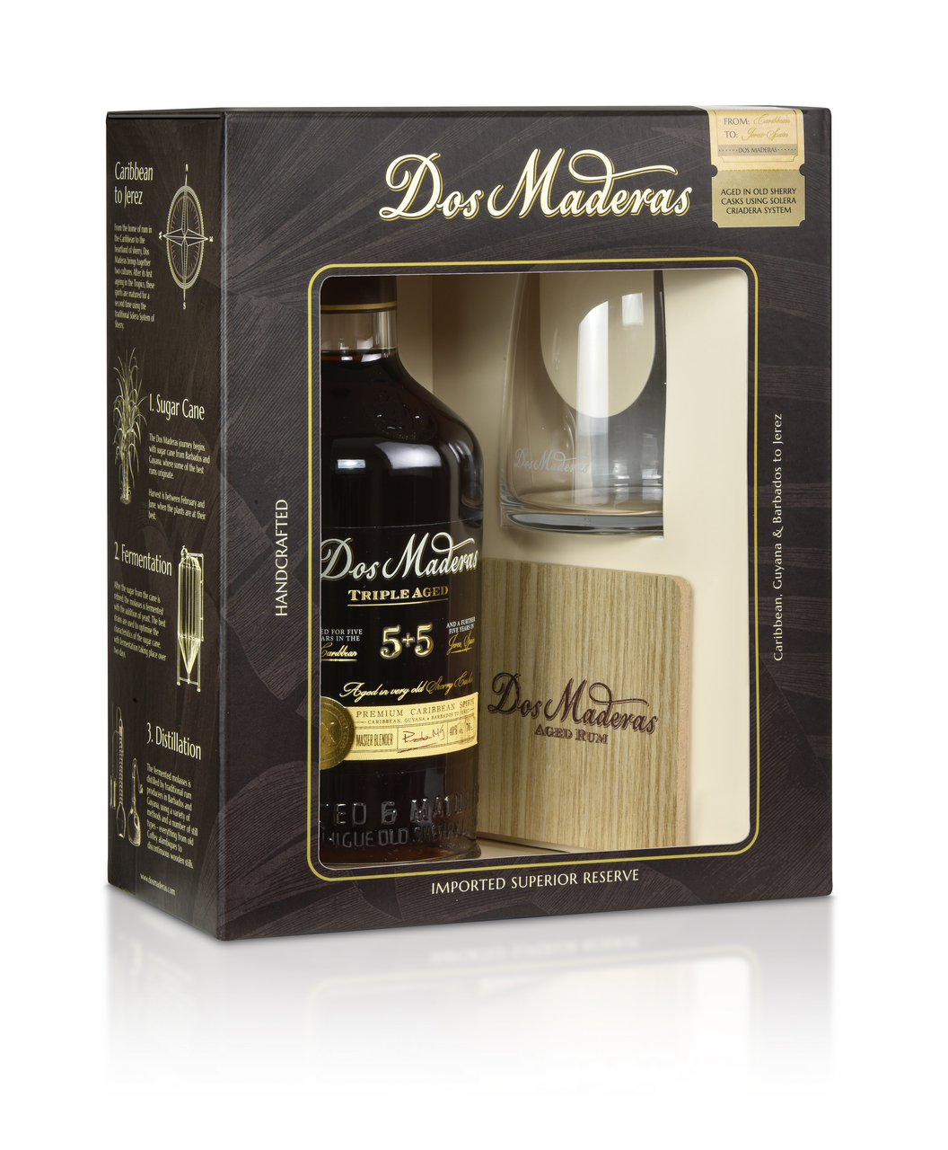 Dos Maderas 5+5 40 % 700 ml + sklo 1 ks + tácek 1 ks