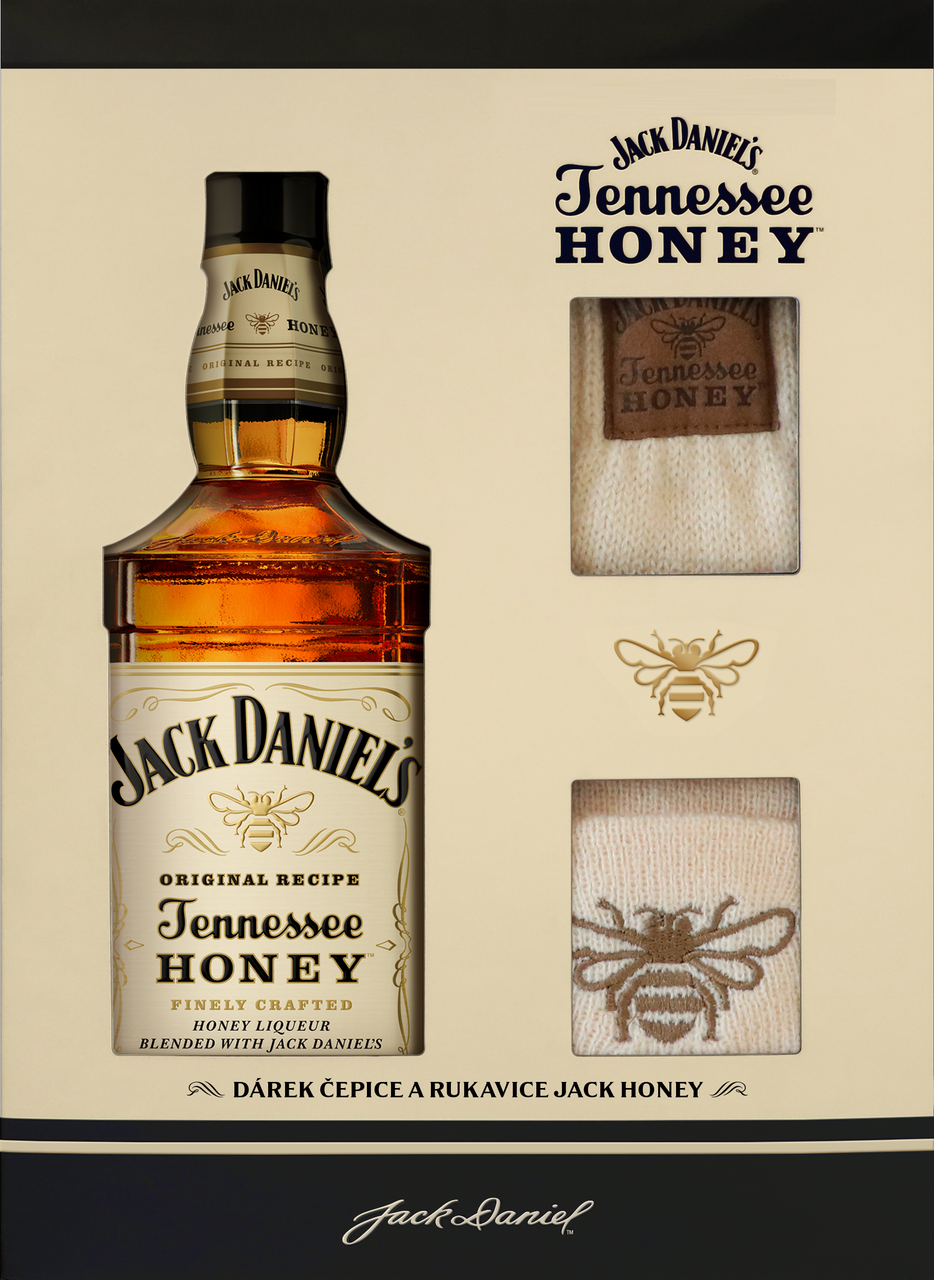 JACK DANIEL'S Honey 35 % 700 ml + zimní set 1 ks