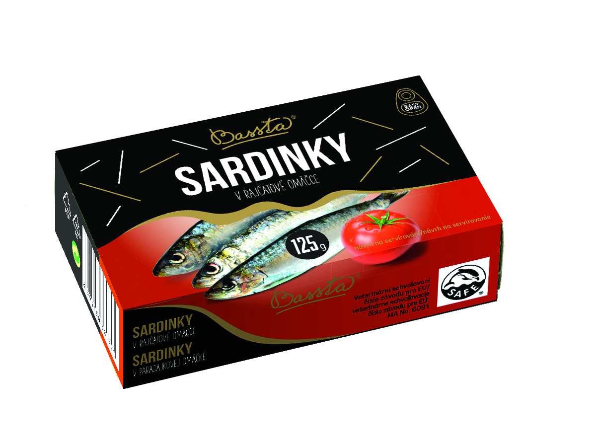 Bassta Sardinky v rajské omáčce 125 g