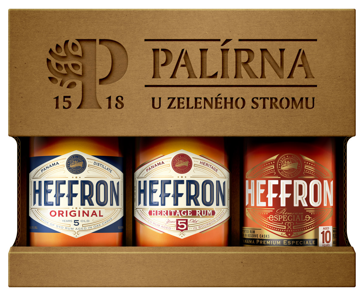 Heffron degustační sada 40 % 3 x 200 ml
