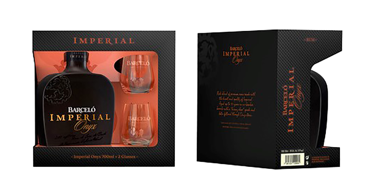 Barceló Onyx 38 % 700 ml + sklo 2 ks