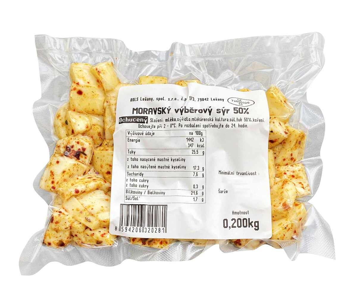 ROLS Gouda 50 % kostky kořeněné chlaz. 200 g