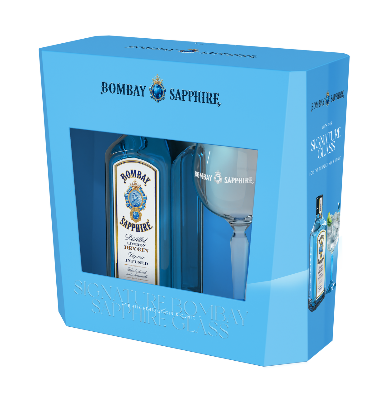 Bombay Sapphire 40 % 700 ml + sklo 1 ks