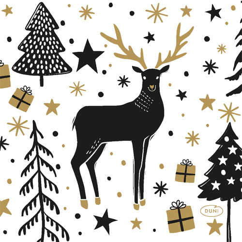 Ubrousky Magic Winter 3vrstvé 24 x 24 cm zima 1 ks