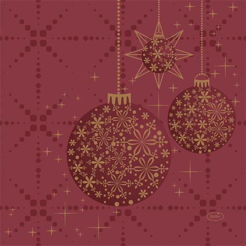 Ubrousky Gilded Bauble 3vrstvé 33 x 33 cm bordó 1 ks