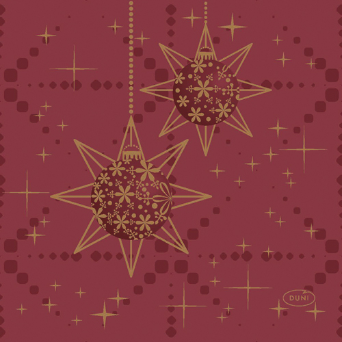 Ubrousky Gilded Bauble 3vrstvé 24 x 24 cm bordó 1 ks