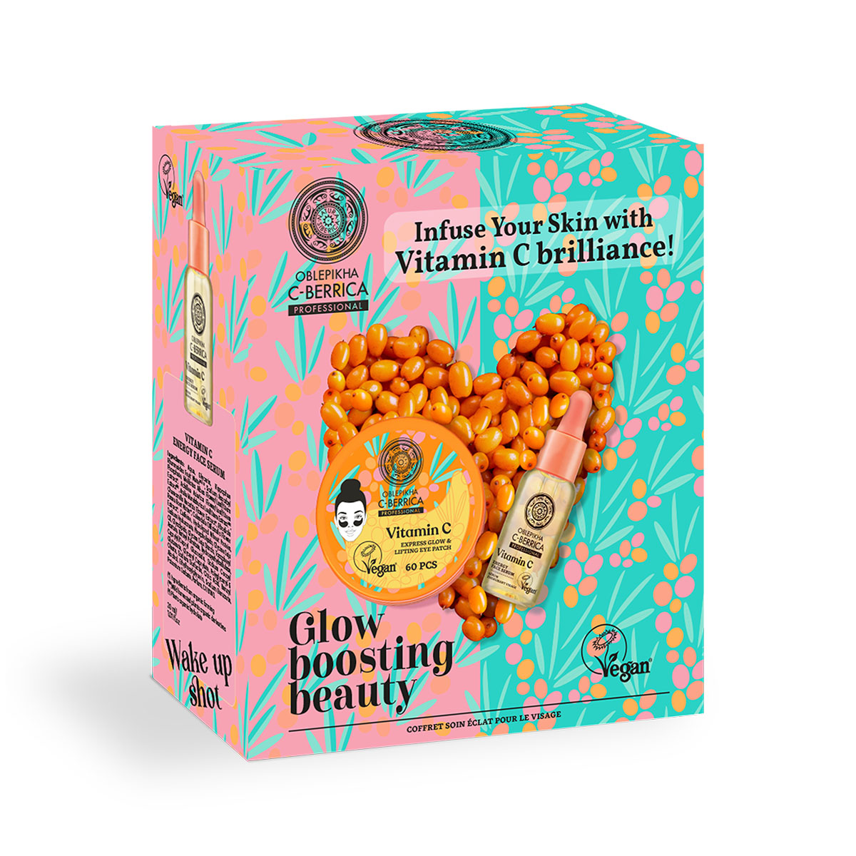 Pleťový set Glow dárková sada (plěť. sérum 50 ml + polštářky pod oči 60 ks