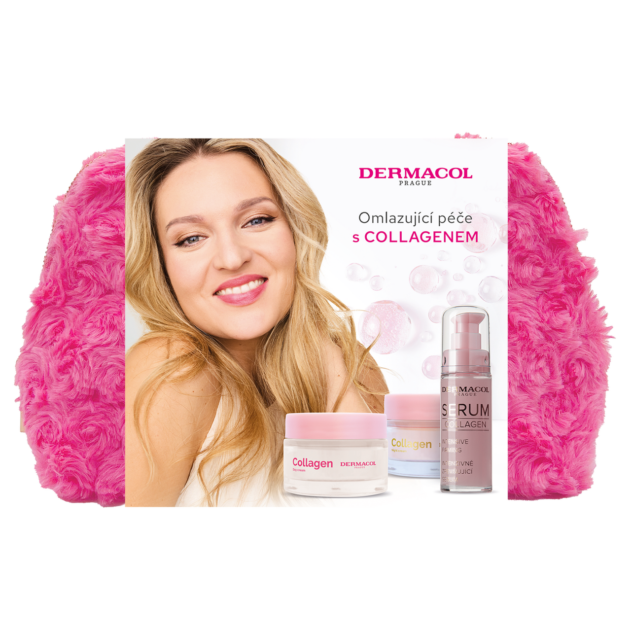 DERMACOL Collagen Care dárková sada (krém d. 200 ml + krém n. 50 ml + sérum 30 ml)