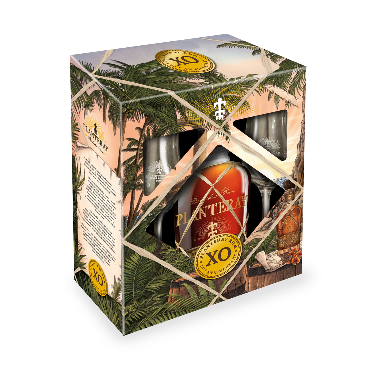 Planteray X.O. 40 % 700 ml + sklo 2 ks