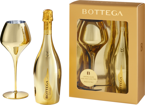 BOTTEGA Gold 750 ml + sklo zlaté 1 ks