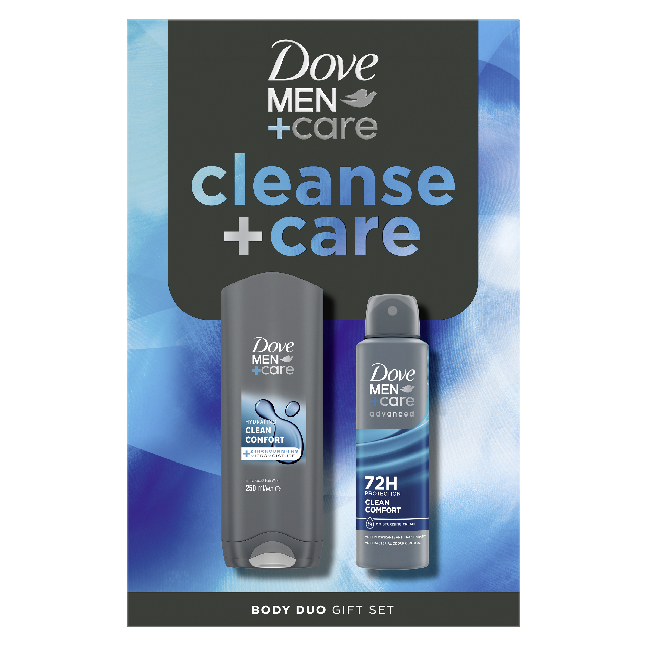Dove MEN +Care Clean dárková sada (deo 150 ml + SG 250 ml)