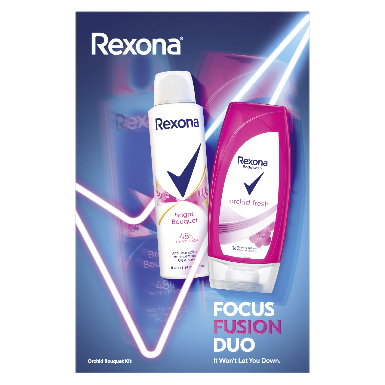 Rexona Bright Bouquet dárková sada (deo 150 ml + SG 250 ml)