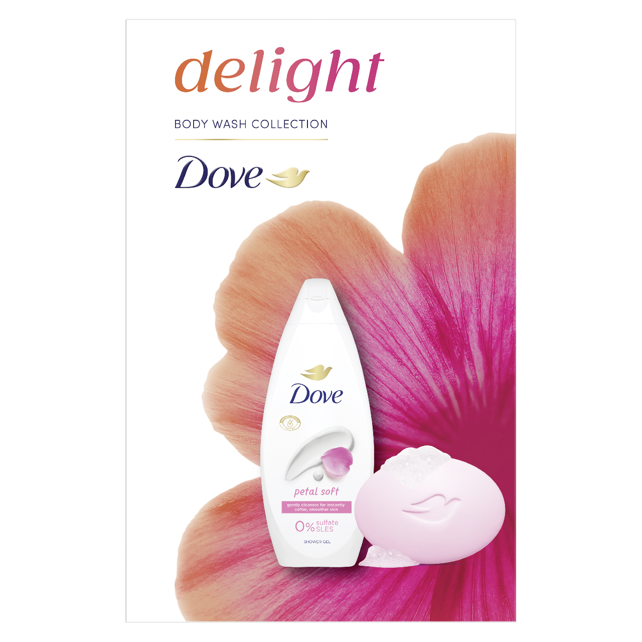 Dove Petal Soft dárková sada (SG 250 ml + mýdlo 90 g)