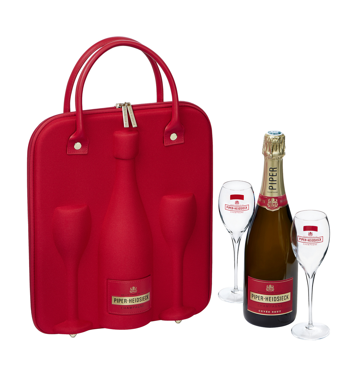 Piper-Heidsieck Flute 750 ml + sklo 2 ks